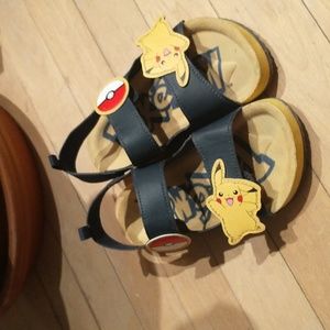 Kids H&M x Pokemon Pikachu Sandals. Blue and yellow. Kids‎ size 11.